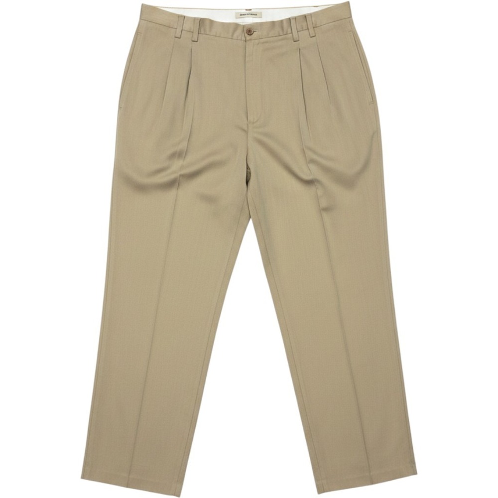 Tommy Bahama Relax Mens 40 Silk Pleated Herringbone Trousers Khaki Tan Pants
